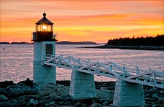 Sunset at Marshall Point Lighthouse in Maine